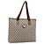 Borsa Tote GUCCI GG Plus Supreme Web Sherry Line PVC Beige Rosso Verde Auth 182365