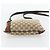 Borsa a tracolla GUCCI GG Canvas Web Sherry Line Beige Oro Rosso 144388 Auth 182113A D'oro - vista 5