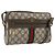 Borsa GUCCI GG Supreme Web Sherry Line PVC Beige Oro 56 02 004 Auth 181982 D'oro