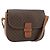 Céline Borsa a Spalla CELINE Macadam Canvas PVC Pelle Marrone Oro Auth ka4468 D'oro