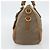 Borsa PRADA in tela e pelle marrone oro Auth 182363 D'oro - vista 3