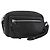 Clutch LOEWE Anagram in pelle nera con dettagli argento Auth 182493 Nero