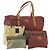 Pequin FENDI Gucci PRADA Borsa in Tela Pecan Canvas Nylon 5 Set Marrone Nero Verde Auth ti3938