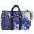 LOUIS VUITTON Monogram Bandana Porte Cles Pouch Bag Charm MP3337 Auth 167351SM Bianco Blu - vista 2