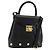 Bolsa Salvatore Ferragamo Gancini de Couro 2way Preto Ouro Auth 181422A Dourado