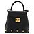 Bolsa Salvatore Ferragamo Gancini de Couro 2way Preto Ouro Auth 181422A Dourado - vista 13