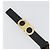 Cinturón reversible Salvatore Ferragamo Gancini de cuero 37.8" Black Auth 181581A Negro Dorado - vista 6