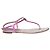 Timeless Chanel Metallic Fuchsia Leder CC Thong Sandalen Pink