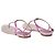 Timeless Chanel Metallic Fuchsia Leder CC Thong Sandalen Pink - Ansicht 3