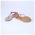 Timeless Chanel Metallic Fuchsia Leder CC Thong Sandalen Pink - Ansicht 8