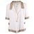 Timeless Chanel Kurzarmjacke in Elfenbein mit Seidenfutter Beige Roh Sand
