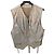 Gianni Versace Silver Metallic Leather Gilet Silvery