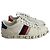 Gucci Ace Sneakers in pelle con perle e borchie Bianco