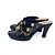 Versace Sandali con tacco in pelle nera Medusa Nero - vista 3