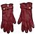 Versace Rote Lederhandschuhe mit Medusa