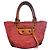 Borsa a mano Balenciaga in rafia rosa e pelle marrone