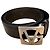 Medusa Cinto Versace Logo V em couro preto
