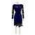 Diane von Furstenberg Abito Ernestina in Seta e Pizzo - Blu Cobalto Nero