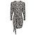 Isabel Marant Etoile Marant Étoile Abito Corto Dulce in Seta Nero e Bianco T36