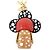 Portachiavi Louis Vuitton Vivienne Infinity Dot Nero Bianco D'oro - vista 3