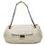 Borsa a tracolla Chanel Matelassé Coco Mark 2.55 Perforated Chain Bianco sporco