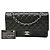 Borsa a Spalla Chanel Matelassé 25 Coco Mark Double Flap Chain Nero - vista 13