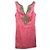 Autre Marque Rosa-weißes Sommerkleid Pink