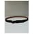 Yves Saint Laurent Ceinture en cuir vintage Saint Laurent noir beige argent  - vue 9