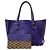 Tote reversibile Brégancon in pelle di vitello viola Moreau Paris Porpora