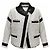 Chaqueta de Tweed de Verano Sacai White / Black Blanco