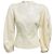 Top de sarga de seda marfil con mangas abullonadas Gabriela Hearst Beige