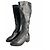 Timeless Chanel Turnlock Leder Flache Boots 39 Schwarz