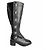 Timeless Chanel Turnlock Leder Flache Boots 39 Schwarz - Ansicht 4