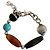 Bracciale Dolce & Gabbana con pietre multicolore Marrone Nero Metallico Turchese