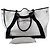 Balenciaga Borsa Tote in Tela e Pelle Nero Bianco