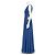 Vera Wang Abendkleid aus Jersey in Pacific Blue Blau - Ansicht 3