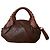 Borsa Fendi in pelle marrone con manici intrecciati