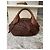 Borsa Fendi in pelle marrone con manici intrecciati - vista 6