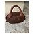 Borsa Fendi in pelle marrone con manici intrecciati - vista 7