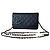 Chanel Cambon Quilted Black Leather Wallet on Chain