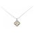 Autre Marque Collana in Opale e Diamante Pt900/Pt850 Argento