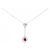 Autre Marque Collana in rubino e diamanti Pt900/Pt850 Rosso