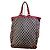 Gucci GG Supreme Monogram Canvas Tote Bag Red Beige Dark blue