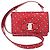 Borsa a tracolla in smalto rosso Salvatore Ferragamo