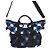 Borsa a Spalla Chanel Airline Nylon Nero Bianco Blu