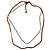 Autre Marque Collana a doppio filo con perle e catena snake dorata Bianco D'oro