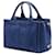 Borsa Prada Blue Small Canvas Canapa Logo Blu scuro - vista 2