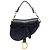 Borsa Saddle in micro pelle di capra nera Dior Nero