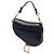 Borsa Saddle in micro pelle di capra nera Dior Nero - vista 2