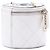 Vanity Beauty case Chanel in agnello trapuntato bianco con catena e charm - vista 2